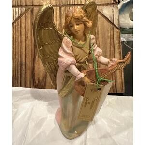 VTG Fontanini EVA Angel Playing Mandolin Heirloom Nativity Collection Italy #267